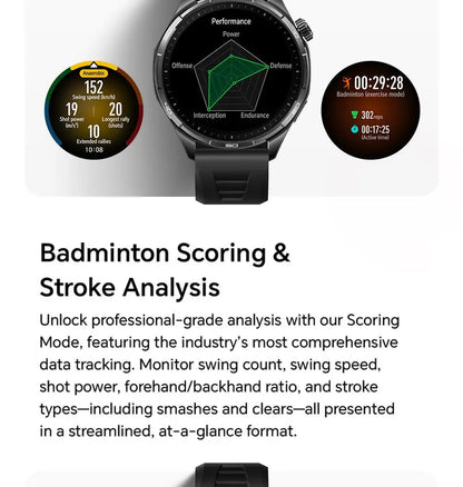Honor Watch 6 New Smartwatch 1.46' AMOLED Battery Lasts up to 35 Days More than 120 Fitness and Health Modes 5ATM Waterproof, IP69 Protection, Bluetooth 5.4