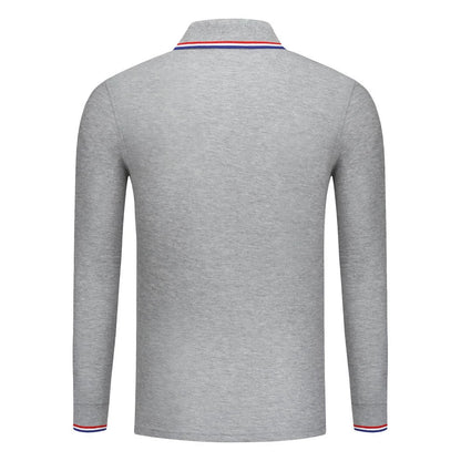 Långärmad Polo-shirt med Eget Tryck eller Logotyp – Unisex S–4XL (Asian)