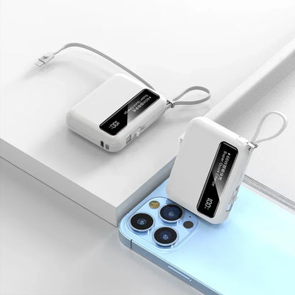 50000mAh Power Bank Comes with data cables Portable Auxiliary Spare External Battery Pack Charger For iPhone Android