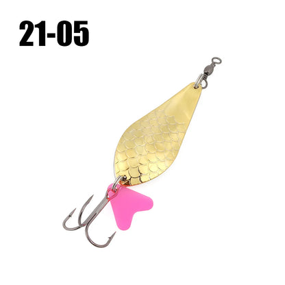 W.P.E Fishing Lure JIG Double Artificial Bait 8 Grams With Connector Three-anchor hook Metal sequins For fishing