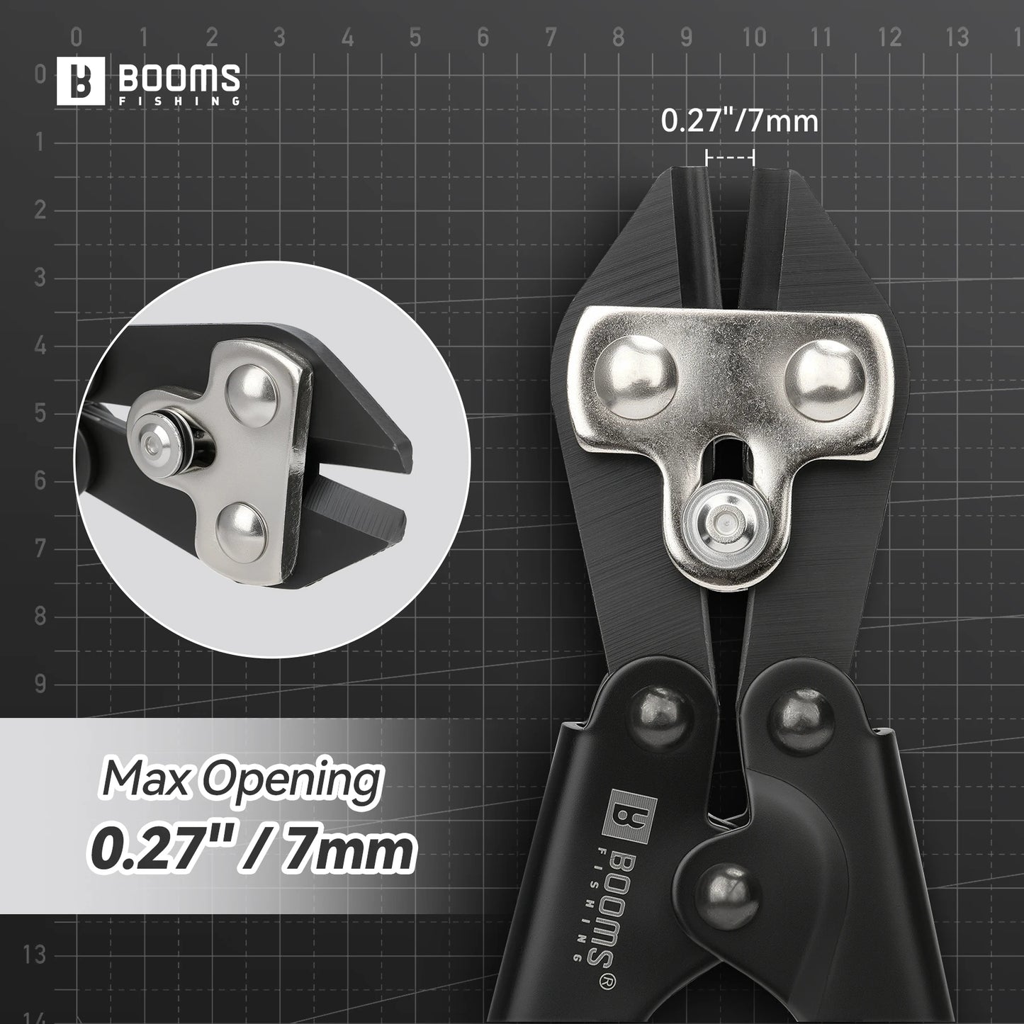 Booms Fishing XW43 Hook and Wire 8.5 inch Carbon Steel Cutter Pliers Easy To Cut For Fishing Hook Release Fish Fishing Tools