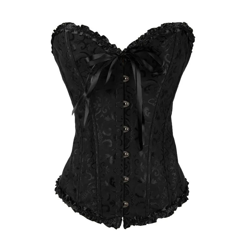 VISIVANE korsettopp dam med snörning – gothic och steampunk, S–6XL