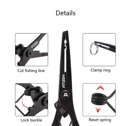 Fishing Pliers + Small Fish Grips ABS Multifunctional Tool Outdoor Portable Lure Pliers