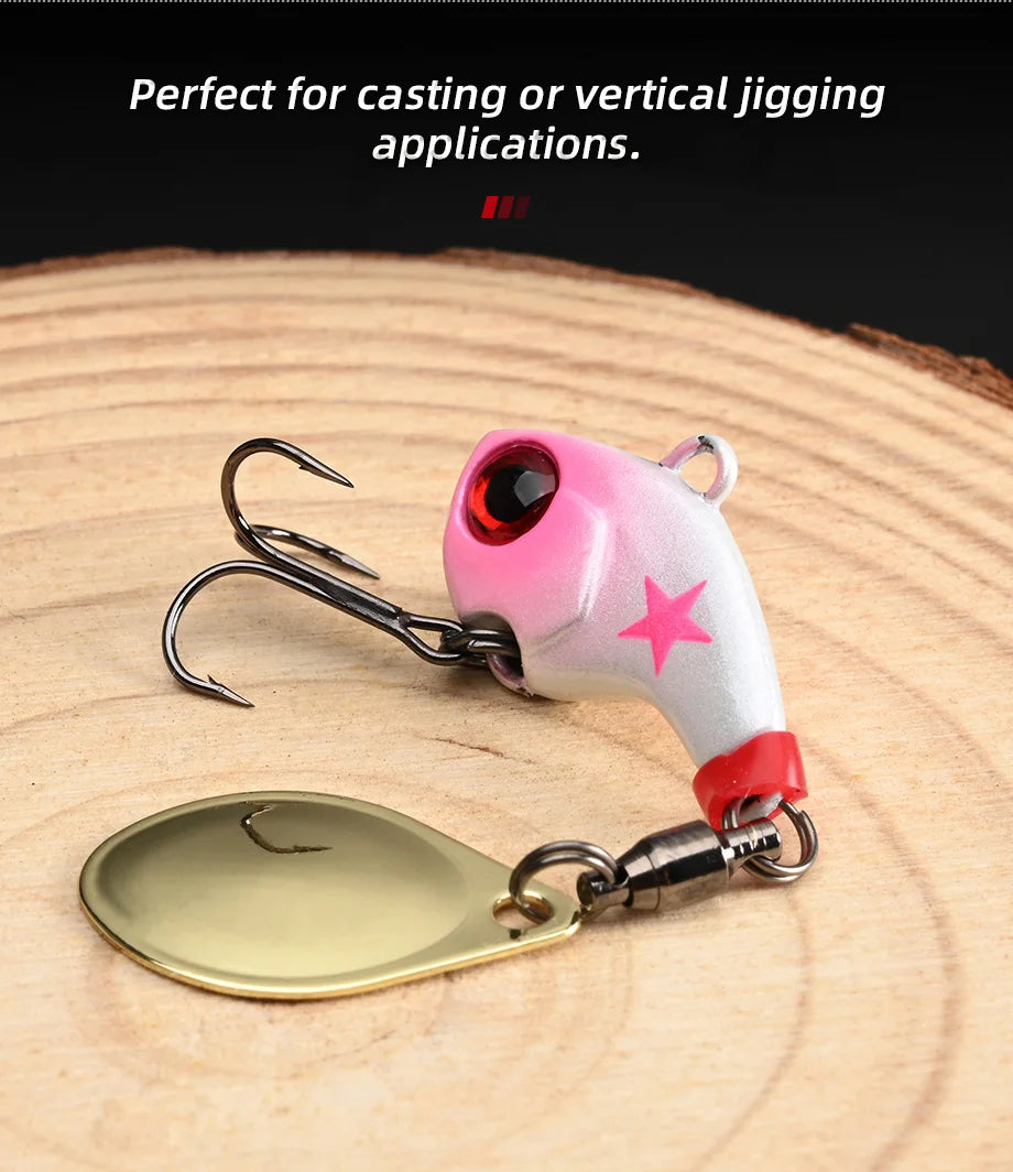 ALLBLUE CYCLONE Tail Spinner Metal Vib Shad Casting Shore Jig Vibration Jigging Blade Spoon Fishing Lure Artificial Bait Tackle