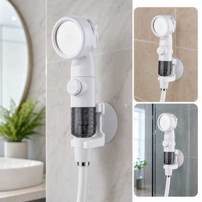 Portabel Campingdusch – Elektrisk Pump 4000mAh, Digital Display, Slang & Krok, Blå