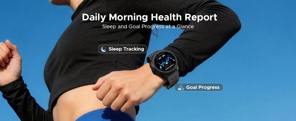 DOOGEE ANYMOVING M1 PRO Smart Watch 1.5" AMOLED Dual Band GPS Smart Watch with Offline Maps 170+ Sports Modes Fitness Watch 15-Day Battery AI Voice Assistant 5ATM Waterproof Outdoor GPS Watch