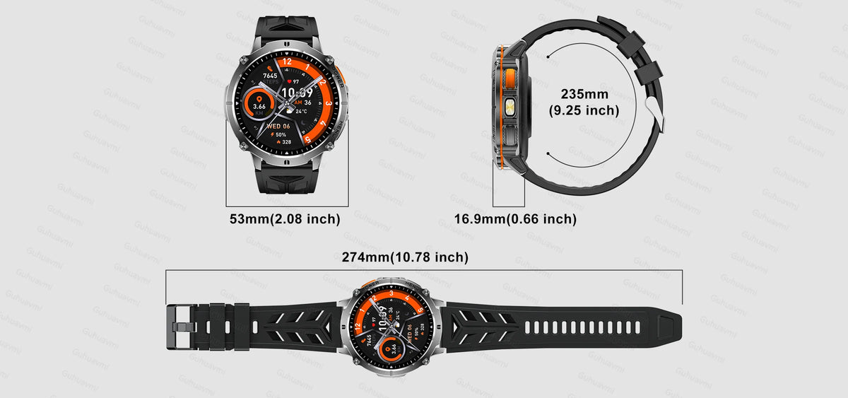 New T-RX6 Ultra Outdoor Sports Smart Watch GPS Compass  Barometer IP68 Waterproof Call Blood Oxygen Military Smartwatch For Men