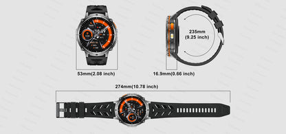 New T-RX6 Ultra Outdoor Sports Smart Watch GPS Compass  Barometer IP68 Waterproof Call Blood Oxygen Military Smartwatch For Men