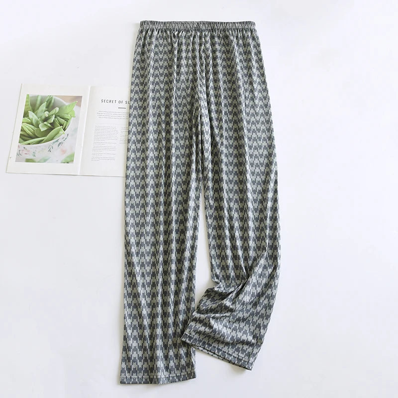 Herr Pyjamasbyxor Långa – Tunna Andningsbara Casual Hemmabyxor, 12 Färger M–6XL