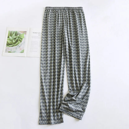 Herr Pyjamasbyxor Långa – Tunna Andningsbara Casual Hemmabyxor, 12 Färger M–6XL