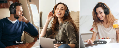 Acer OHR205 Bluetooth 6.0 Headset – 70h Batteritid 2000mAh 50mm NFC Multipoint Minnesskum Hopfällbar Resa Kontor Beige Svart
