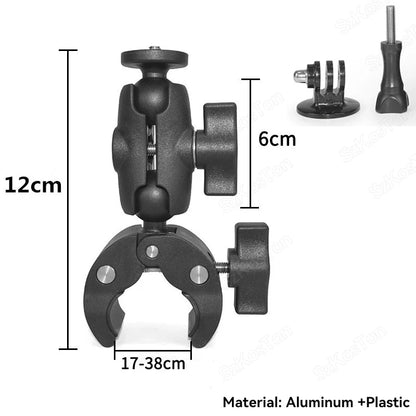 For Insta 360 X5 X4 X3 GO 3S Motorcycle Bicycle Clip Bracket for GoPro 13 12 11 DJI Action 6 Bike Selfie Stick Camera Accessory