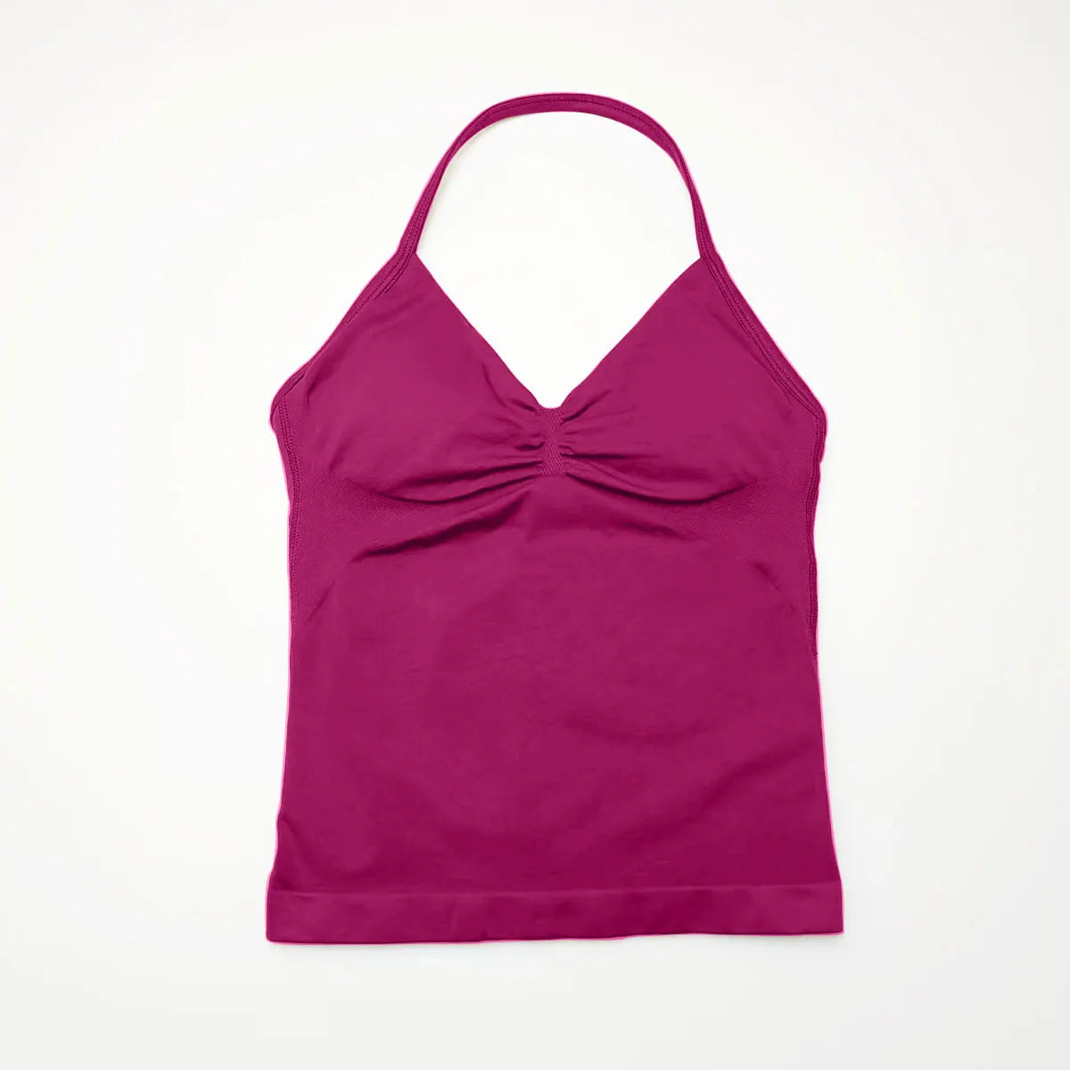 NCLAGEN Seamless Longline Strappy Top Sports Yoga Vest Women Fitness Tank Top Gym Beautiful Open Back Bra Running Workout Halter