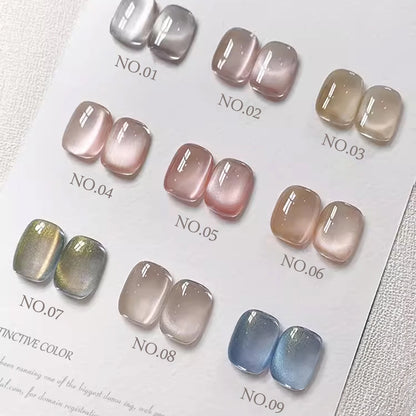 1-12pcs SHAKA Autumn Tanhua Cat Eye Pink Transparent Color Gel Nail Polish 2026 New Simple And Generous Halloween Nail Gel