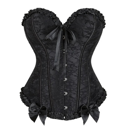 Sexig gotisk korsett shapewear dam steampunk snörning midjeträning
