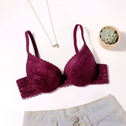 Beauwear B C Small Chest Size Women Bra Thin Cup Mold Soft Cotton Brassiere Hollow Out Lace Underwear Sexy Lace Bh 34 36 38