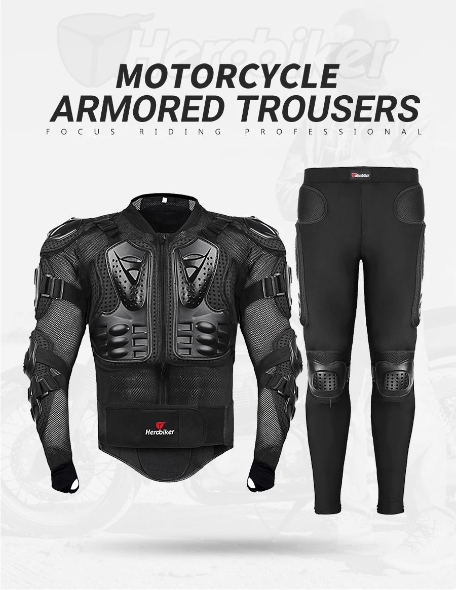 HEROBIKER Motorcycle Jacket Men Body Armor Motorcycle Armor Moto Motocross Racing Jacket Riding Motorbike Moto Protection  S-5XL