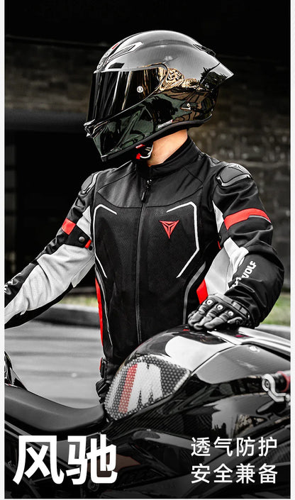 Motorcycle Jacket Summer Breathable Moto Riding Jacket Wear-resistant Motorbike Jacket Detachable protective equipment