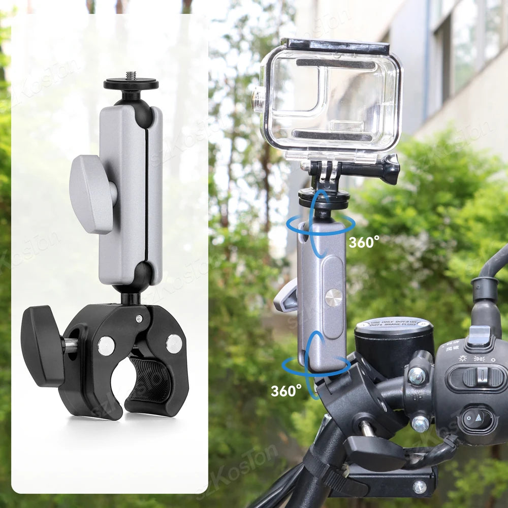 For Insta 360 X5 X4 X3 GO 3S Motorcycle Bicycle Clip Bracket for GoPro 13 12 11 DJI Action 6 Bike Selfie Stick Camera Accessory
