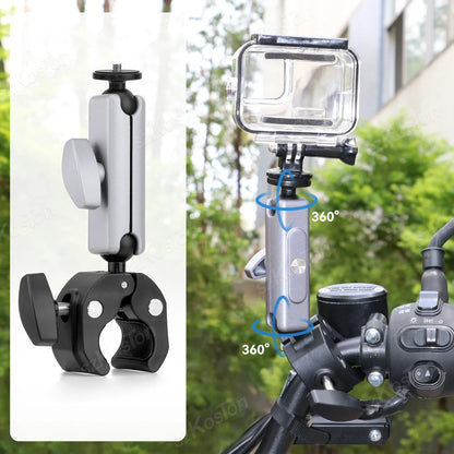 For Insta 360 X5 X4 X3 GO 3S Motorcycle Bicycle Clip Bracket for GoPro 13 12 11 DJI Action 6 Bike Selfie Stick Camera Accessory