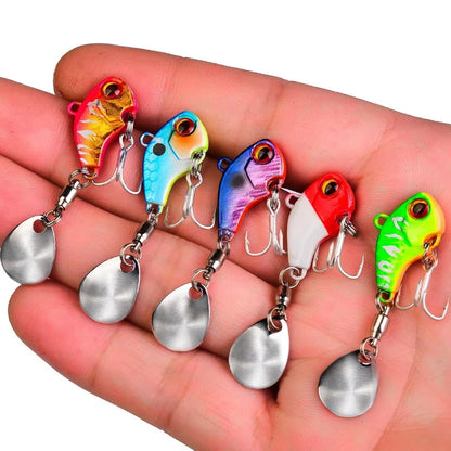 Fishing Lures Wobble Rotating Metal Vib Vibration Bait Winter Fishing 6g 15g 28g Artificial Hard Baits Spinner Spoon Lure