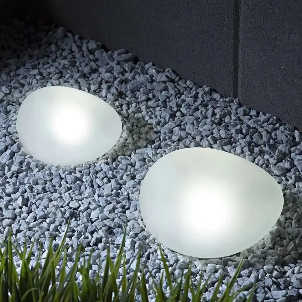 IWP Solcells Stenlampa Frostad – IP65 4 LED 6–8h Ljustid Automatisk Dag/Natt Trädgård Gräsmatta Vit Varmvit Färgad
