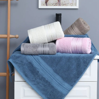 1/2/6pcs Bamboo Fiber Towel Set Luxury Thick Bath Towels & Face Towels for Adults 34x74cm/70x140cm Home Bathroom Accessories