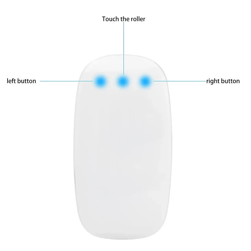 Magic Mouse-stil Trådlös Mus Bluetooth 5.0 Multi-Touch – MacBook Pro/Air/Mini iPad Laptop PC, 4 Färger
