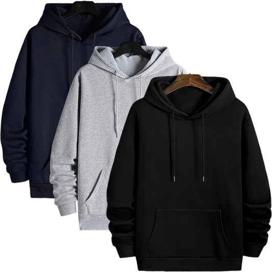 Herr Tracksuit Hoodie 2026 – Casual Sweatshirt Sport Jogging, 4 Färger S–4XL