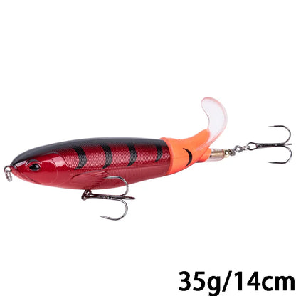 Goture Whopper Popper 10cm/11cm/14cm Topwater FIshing Lure Blowups Pike Baits Rotating Tail Fishing Tackle Crankbait Wobblers