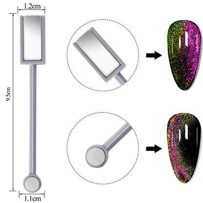 7 Colors Starry Sky Effect Magnetic Gel Polish Set with Soak Off UV LED Cat Eye Gel Polish Manicure Nail Art Kit - Magnetic Stic