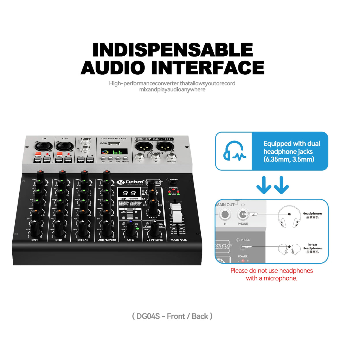 Debra DG04S 4-kanals mixer