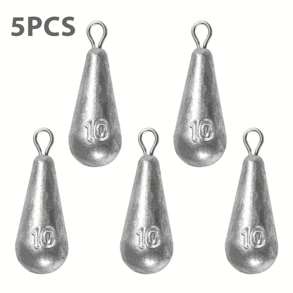 Fishing Weights Sinkers, 10 Sizes Teardrop-Shaped Fishing Lead Sinkers, Bass Casting Drop Shot Weights for Saltwater Freshwater