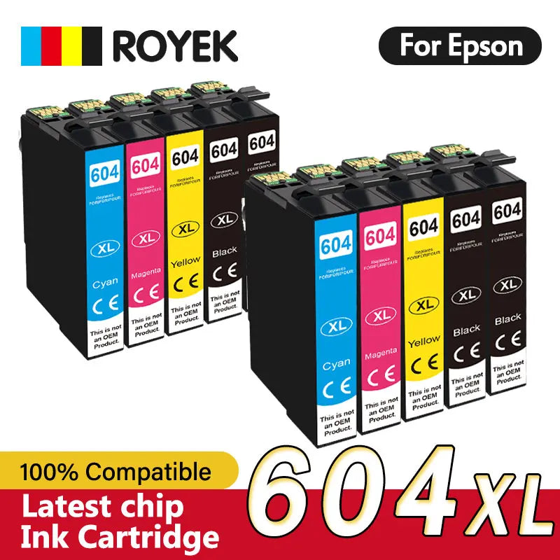 T604 Bläckpatron med Chip för Epson Expression Home och WorkForce