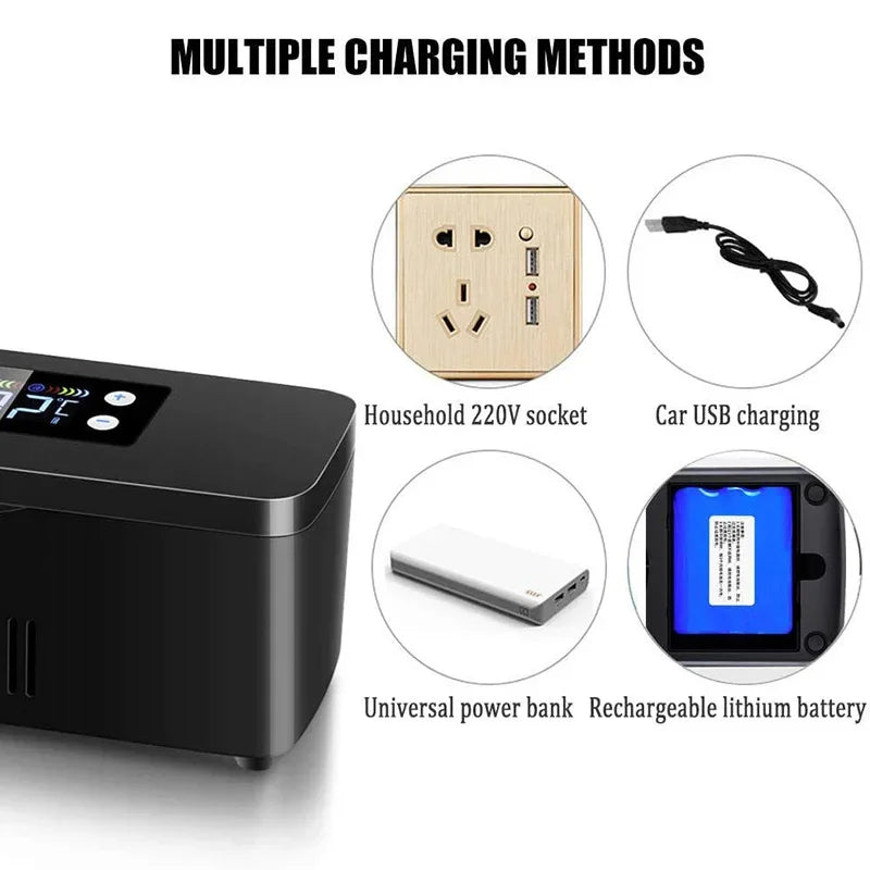 Bärbar Insulinkylare & Medicinkylskåp – LCD-skärm, Batteridriven