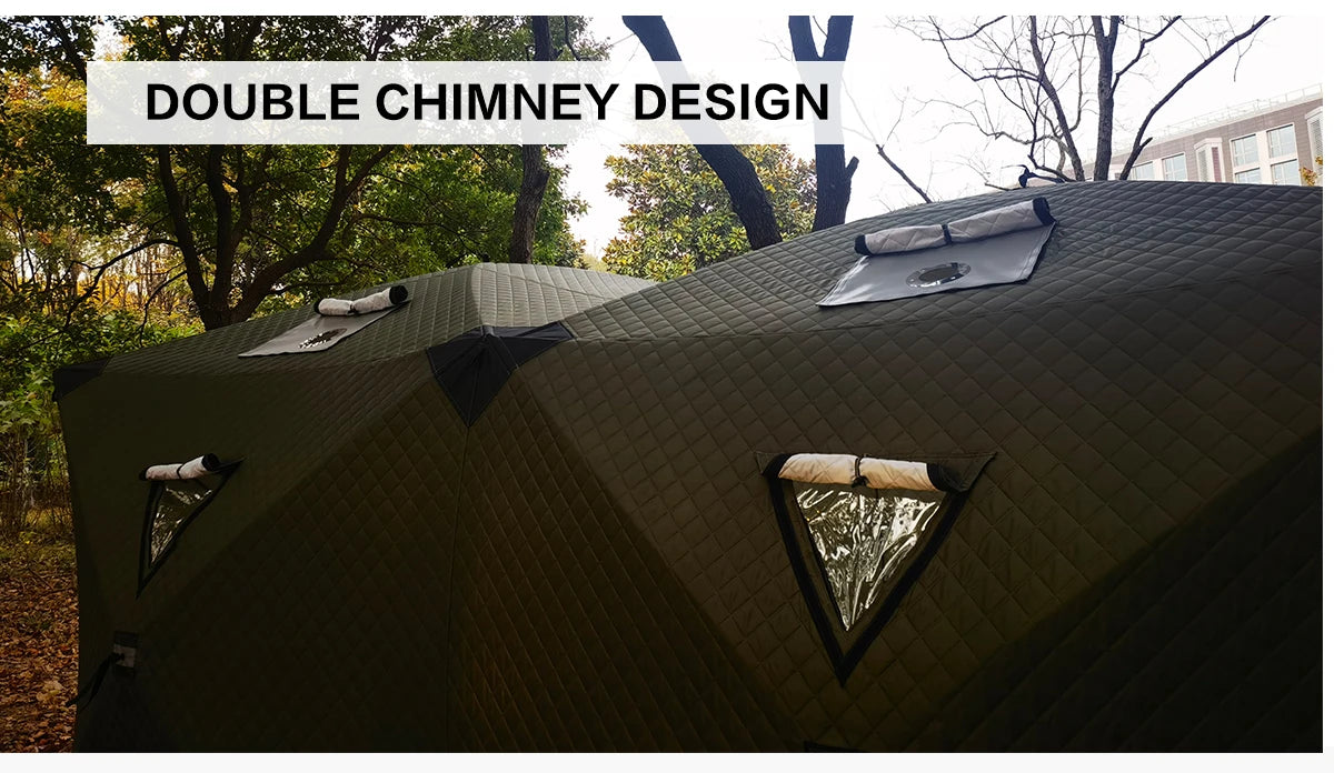 ShineMaster Sauna Tent Mobile Sauna Rooms for Outdoor Hub Sweat Tent with Waterproof Cover Ice Fishing Tent