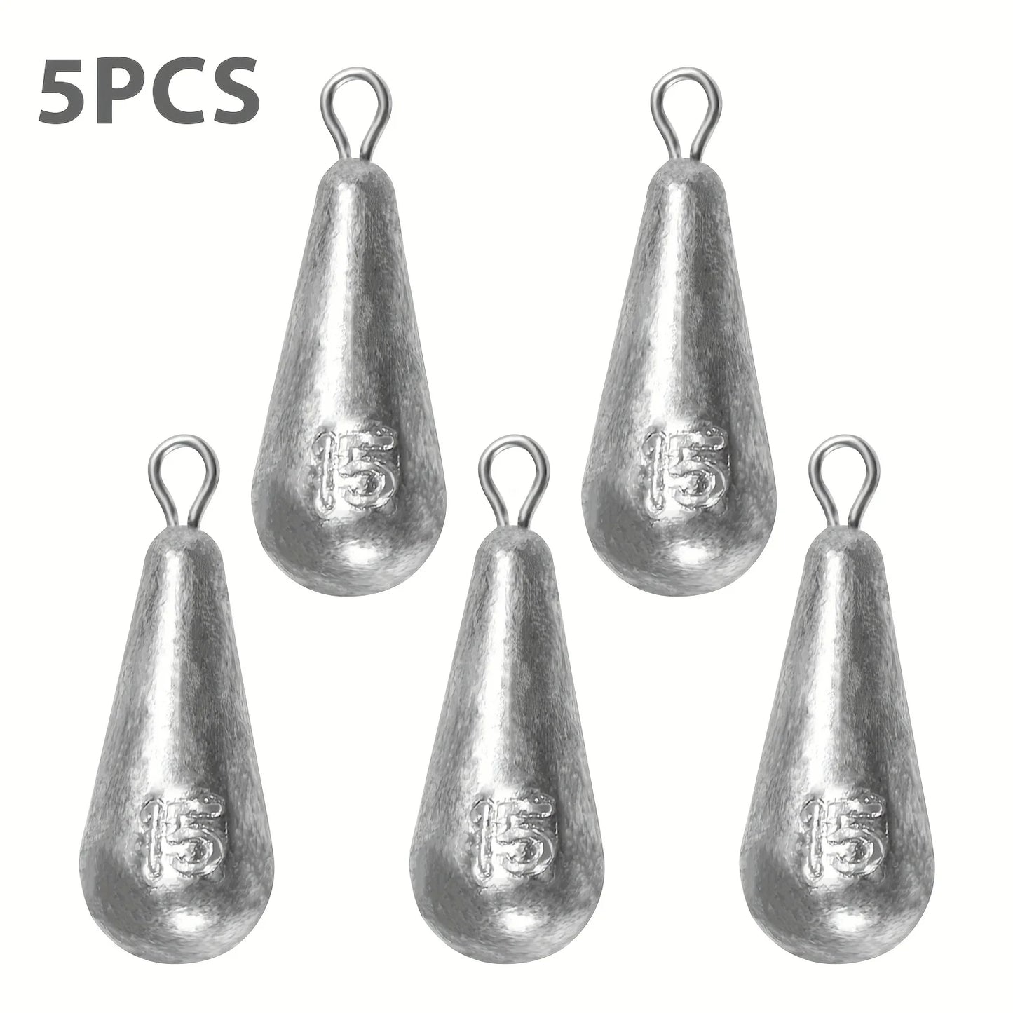 Fishing Weights Sinkers, 10 Sizes Teardrop-Shaped Fishing Lead Sinkers, Bass Casting Drop Shot Weights for Saltwater Freshwater
