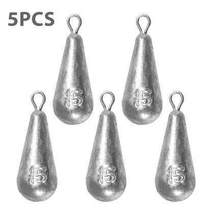 Fishing Weights Sinkers, 10 Sizes Teardrop-Shaped Fishing Lead Sinkers, Bass Casting Drop Shot Weights for Saltwater Freshwater