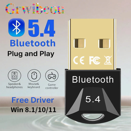 USB Bluetooth-adapter för PC – Bluetooth 5.4 / 5.3 / 5.1 / 5.0 Dongle Receiver