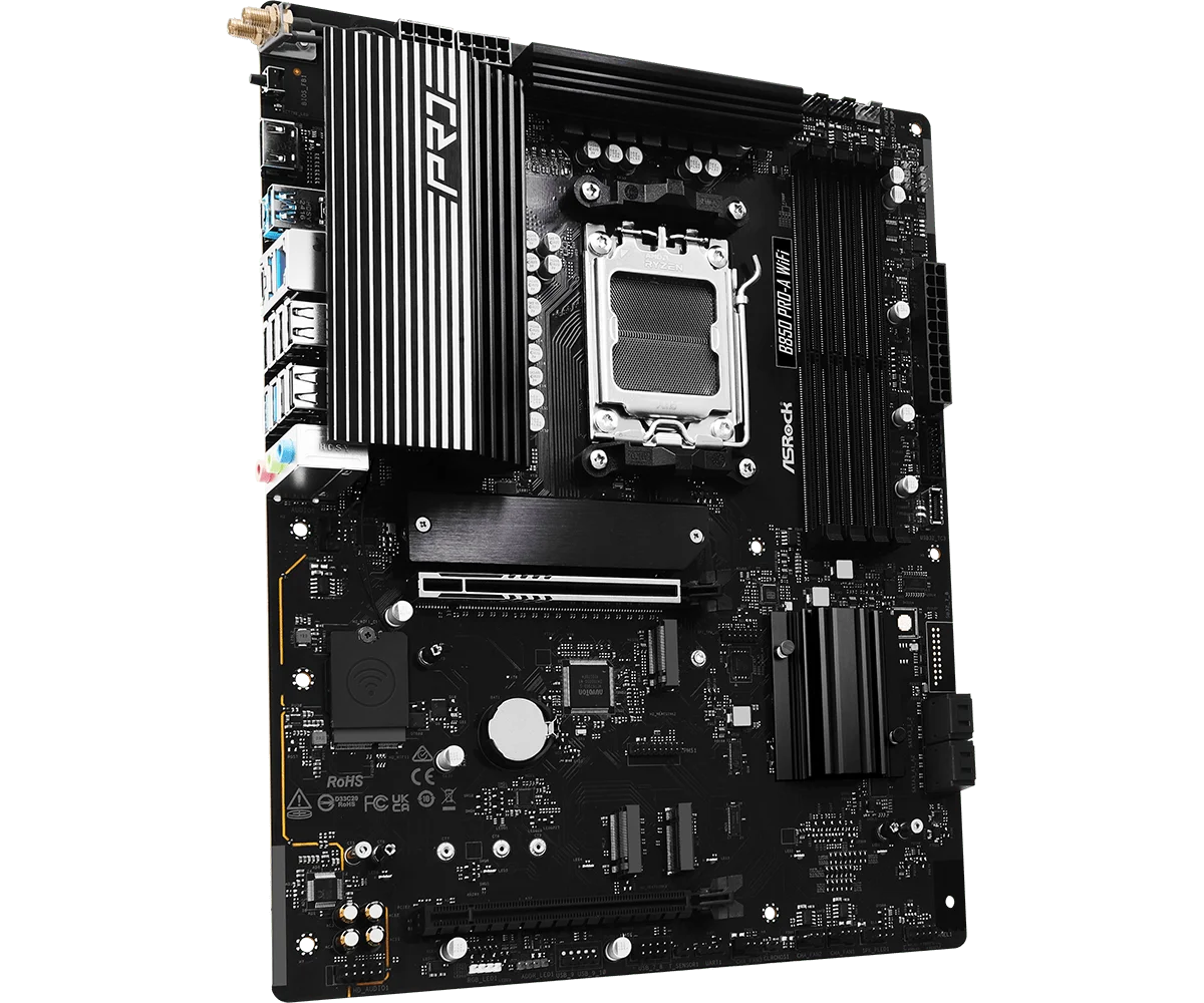  ASROCK B850 PRO-A WIFI Motherboard AMD B850 4xDDR5 Socket AM5 256GB M.2 ATX support PRO 9645 7700  7745 9745 7800 cpu