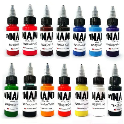 Dynamic 30ml Tattoo Practice Pigment Features Smooth Easy-color Formula Ideal for Novice Line Drawing and Gradient Shading