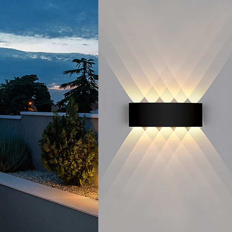 LED Vägglampa Upp & Ner Ljus – Vattentålig, Inne & Ute, AC 85–265V, 8 Stilar