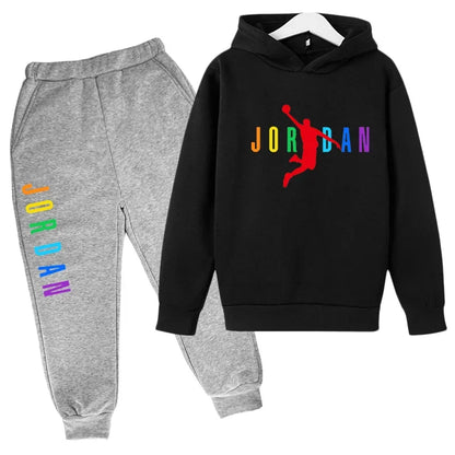 2-13 Years Boys Girls Simple Outfits Children Clothes Autumn Spring 2pcs Hoodie+Pants Letter Print Tracksuits  Kids Casual  Sets