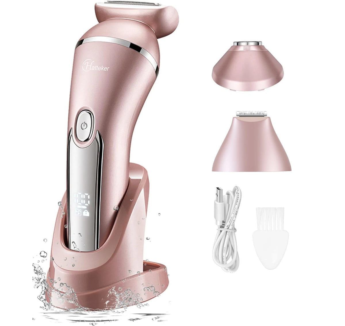 Hatteker 3-i-1 Elektrisk Epilator och Rakapparat för Dam