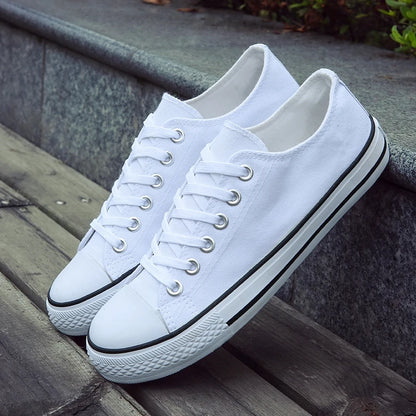 Herr canvas sneakers med snörning – Andningsbara, låg profil, sommar & fritid, storlek 36–44, 4 färger