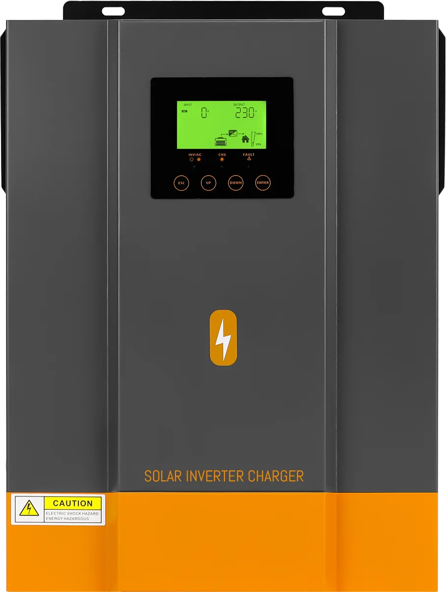 PowMr Hybrid Solväxelriktare 2kW–11kW – Ren Sinusvåg MPPT 120A 12V/24V/48V 220V LiFePO4/Litium/Blåsyra WiFi EU-lager CE