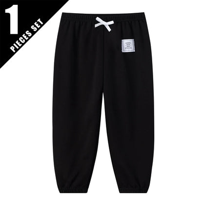 1/3/6 Pcs Children's Solid Color Drawstring Strap Shorts Boy Casual Fashion Pants Girl Joker Comfortable Elastic Waist Pants