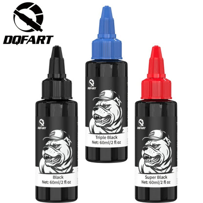 DQFART Triple Super Black Tattoo Ink High-quality Long-lasting Safe Tattoo Ink Creative Designs Skin Coloring Professional