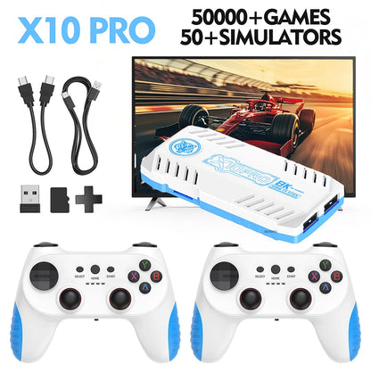 X10 Pro Game Stick 4K 128GB – 50 000 Retro Spel 50+ Emulatorer Dual 2,4G Trådlösa Kontroller S905X3 EmuELEC TV