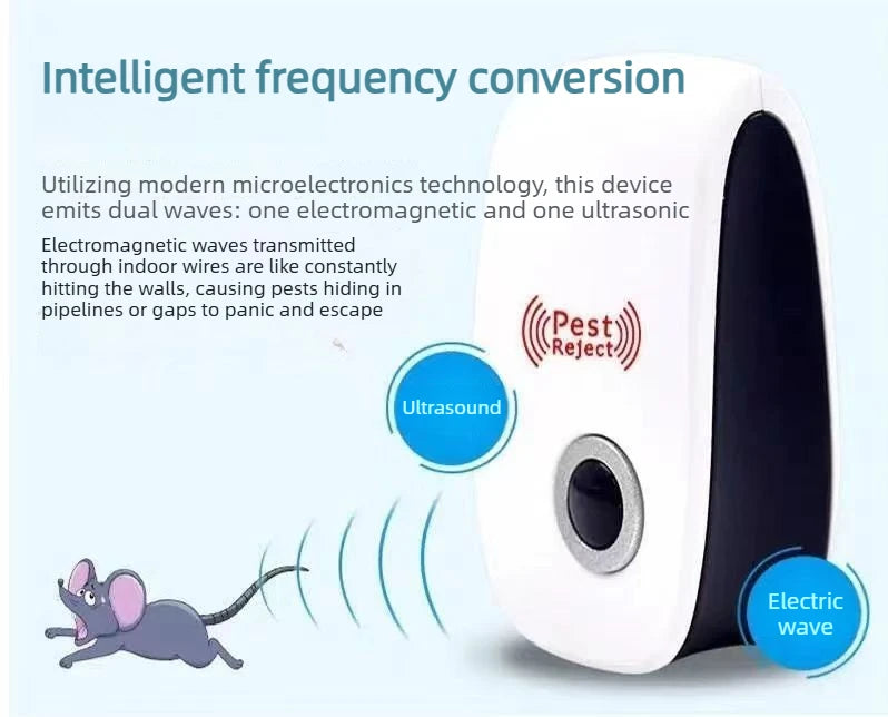 Plug-In Ultrasonic Pest Repeller,Electronic Insect Control,Mosquito Repellent For Home,Repels Mice Ants Spiders Cockroaches